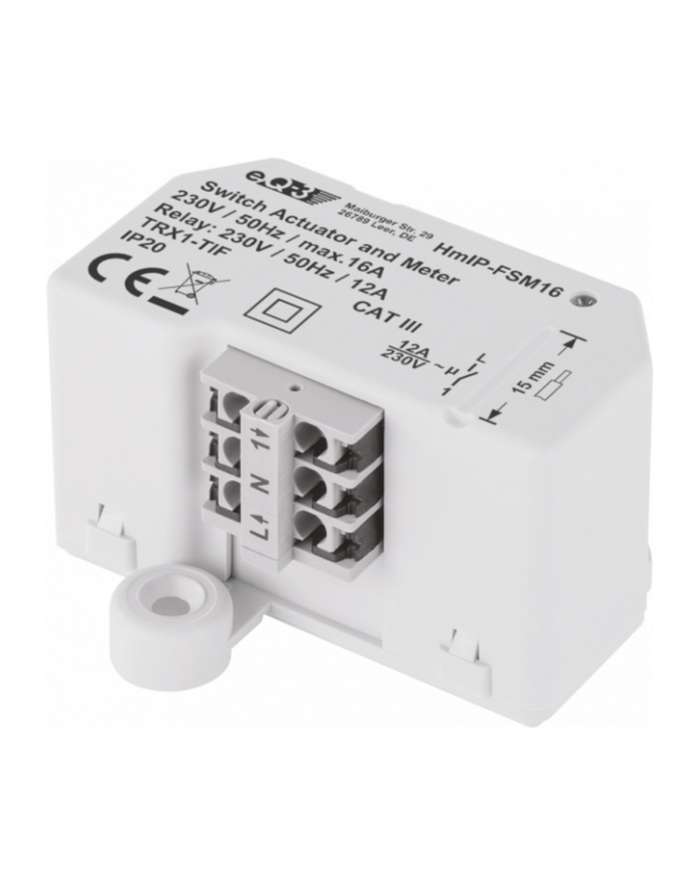 Homematic IP flush-mounted switching measuring actuator, 16A (HmIP-FSM16), switch główny