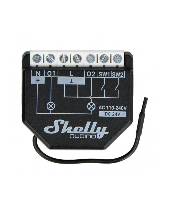 Shelly Wave 2PM, relay (Kolor: CZARNY) główny