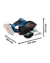 bosch powertools Bosch cordless metal circular saw GKM 18V-50 Professional, hand-held circular saw (blue/Kolor: CZARNY, 2x Li-ion battery 5.0Ah, in L-BOXX) - nr 3