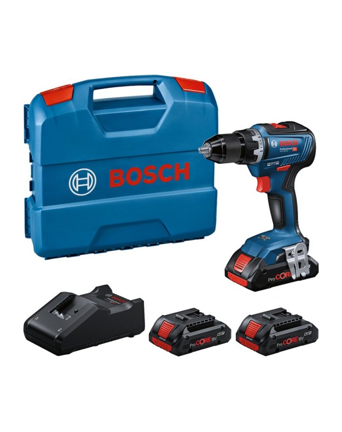 bosch powertools Bosch cordless drill/screwdriver GSR 18V-55 Professional, 18Volt (blue/Kolor: CZARNY, 3x Li-Ion battery ProCORE18V 4.0Ah, in L-case) główny
