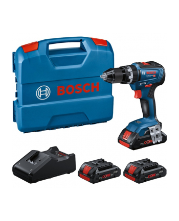 bosch powertools Bosch cordless impact drill GSB 18V-55 Professional, 18 volt, impact drill (blue/Kolor: CZARNY, 3x battery ProCORE18V 4.0Ah, in L-case)