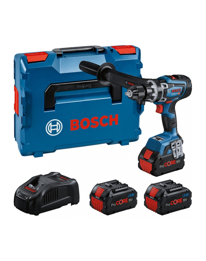 bosch powertools Bosch cordless impact drill BITURBO GSB 18V-150 C Professional, 18Volt (blue/Kolor: CZARNY, 3x battery ProCORE18V 8.0Ah, Bluetooth module, L-BOXX) główny
