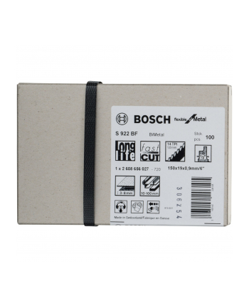 bosch powertools Bosch reciprocating saw blade S 922 BF Flexible for Metal, 100 pieces (length 150mm)