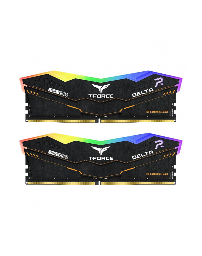 Team Group DDR5 32GB - 6400 - CL - 40 - Dual-Kit - DIMM - FF5D532G6400HC40BDC01, Delta TUF RGB, XMP, Kolor: CZARNY główny