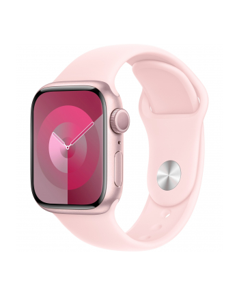 Apple Watch Series 9, Smartwatch (pink/rose, aluminum, 41 mm, sports strap)