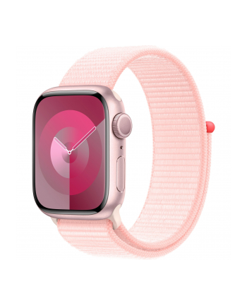 Apple Watch Series 9, Smartwatch (pink/rose, aluminum, 41 mm, Sport Loop)