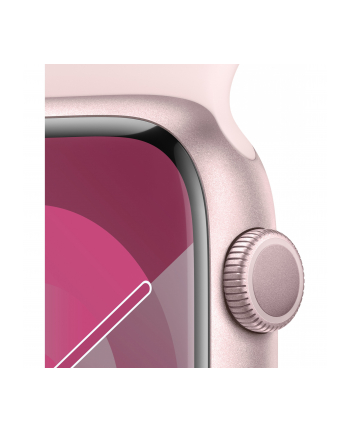 Apple Watch Series 9, Smartwatch (pink/rose, aluminum, 45 mm, sports strap)