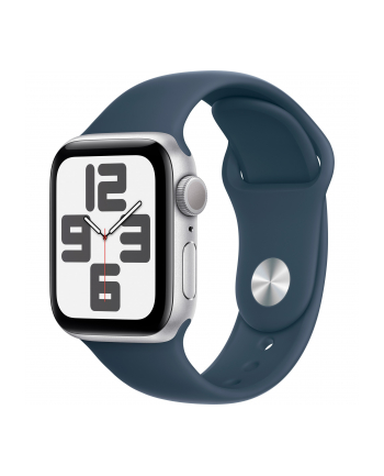 Apple Watch SE (2023), Smartwatch (dark blue/dark blue, 40 mm, sports strap, aluminum)