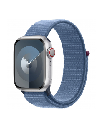 Apple Watch Series 9, Smartwatch (dark blue/dark blue, aluminum, 41 mm, Sport Loop, Cellular)