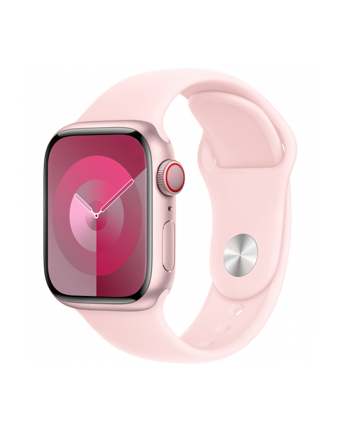 Apple Watch Series 9, Smartwatch (silver/rose, aluminum, 41 mm, sports bracelet, cellular) główny