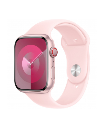 Apple Watch Series 9, Smartwatch (pink/rose, aluminum, 45 mm, sports bracelet, cellular)