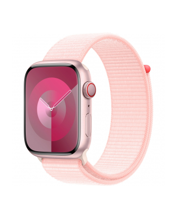 Apple Watch Series 9, Smartwatch (rose gold/rose, aluminum, 45 mm, Sport Loop, Cellular)