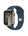 Apple Watch Series 9, Smartwatch (silver/blue, stainless steel, 45 mm, sports strap, cellular) - nr 19