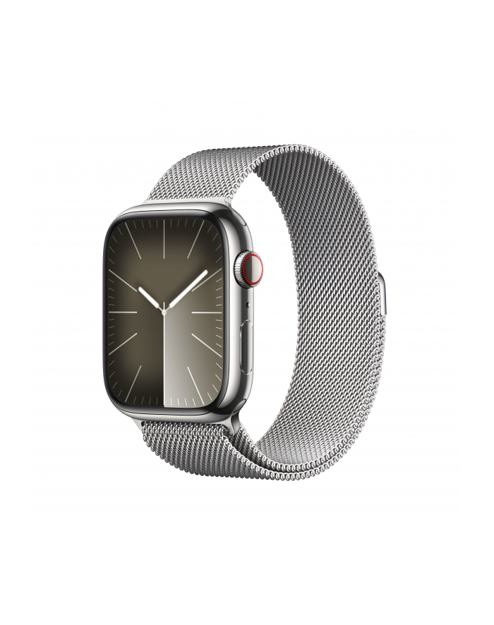 Apple Watch Series 9, Smartwatch (silver/silver, stainless steel, 45 mm, Milanese bracelet, cellular) główny