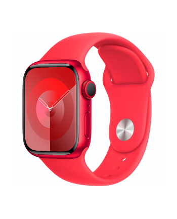 Apple Watch Series 9, Smartwatch (Red/Red, Aluminum, 41 mm, Sport Band)