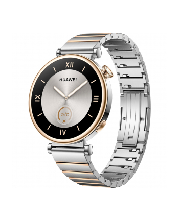 Smartphome Huawei Watch GT4 41mm (Aurora-B19T), Smartwatch (silver, stainless steel bracelet)