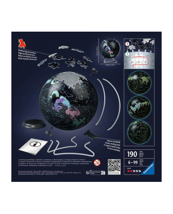 Ravensburger 3D Puzzle Glow In The Dark Star Globe