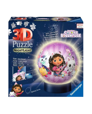 Ravensburger 3D puzzle ball night light Gabby's Dollhouse