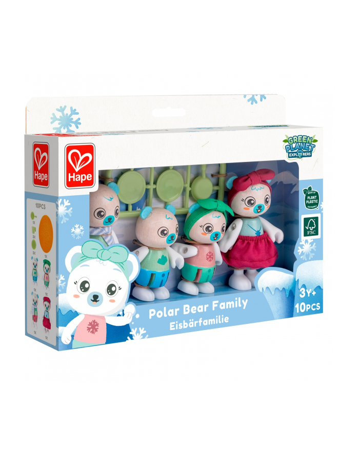 Hape polar bear family toy figure główny