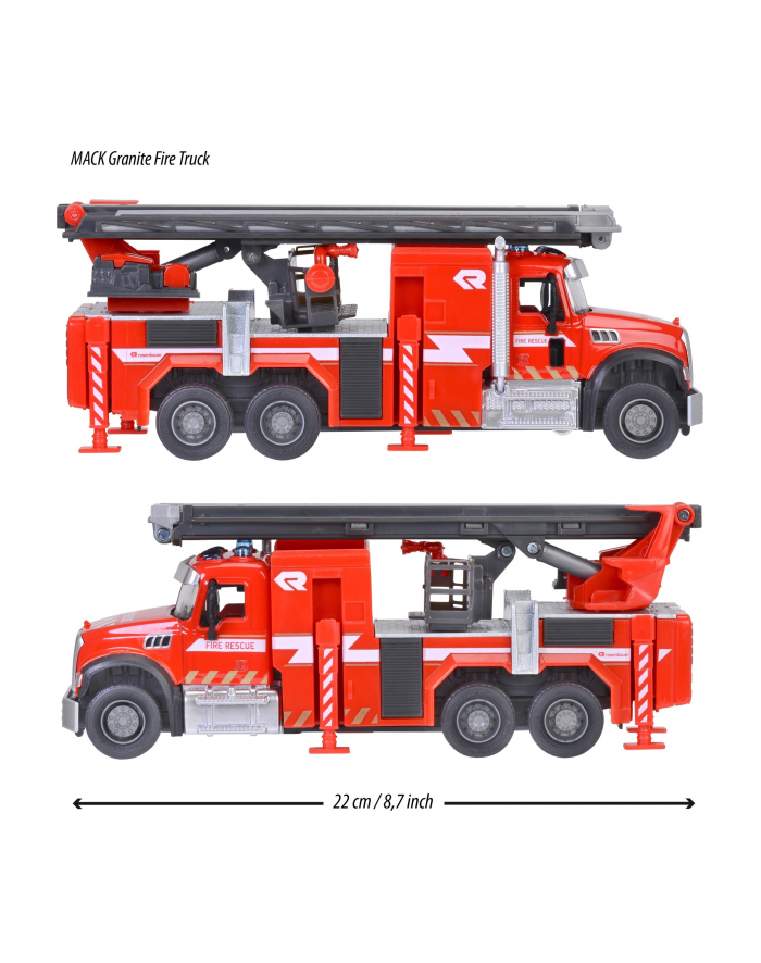 Majorette Mack Granite fire truck, toy vehicle główny