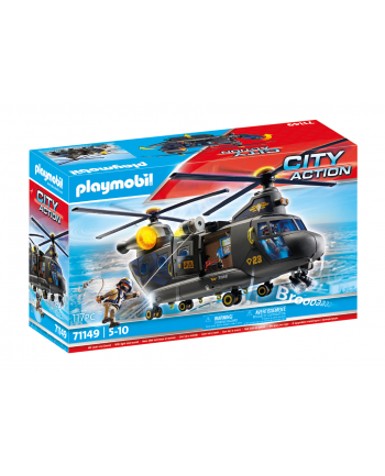 PLAYMOBIL 71149 City Action SWAT Rescue Helicopter Construction Toy