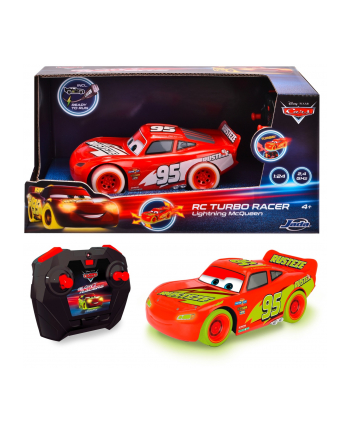 dickie Jada Toys RC Cars Glow Racers - Lightning McQueen (17 cm, 2.4 GHz)