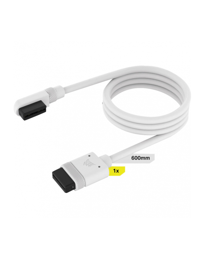 Corsair iCUE LINK slim cable, 600mm, 90 angled (Kolor: BIAŁY, 1 piece) główny