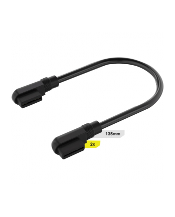 Corsair iCUE LINK slim cable, 135mm, 90 angled (Kolor: CZARNY, 2 pieces)