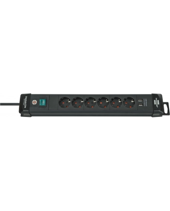 Brennenstuhl Premium-Line power strip 6-way (Kolor: CZARNY, 3 meters, 2x USB) nr 2