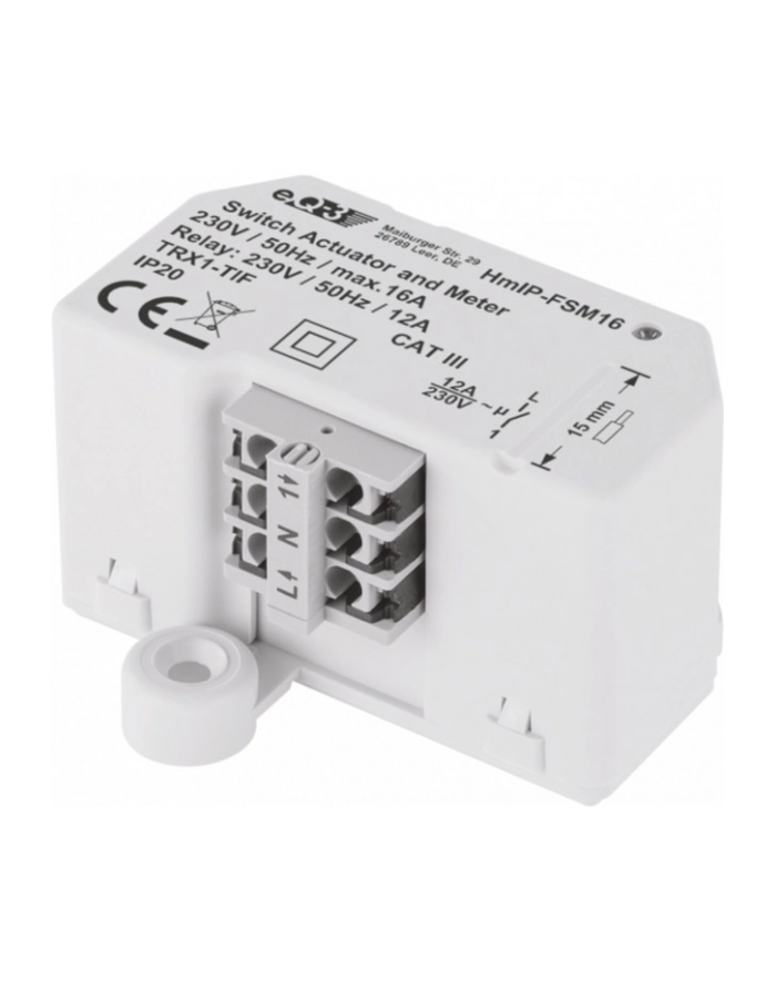 Homematic IP flush-mounted switching measuring actuator, 16A (HmIP-FSM16), switch główny