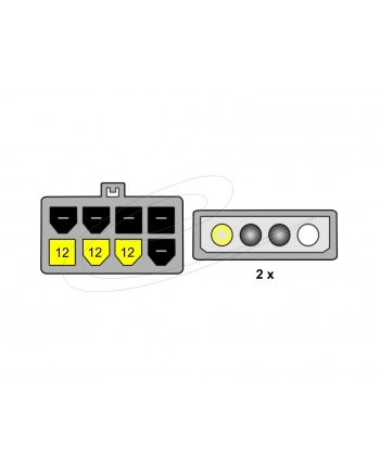 KABEL ROZDZEIELACZ ZASIL . 2xHDD/1xPCI EXP. 8PIN