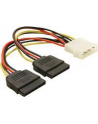 KABEL SATA ZASIL. MOLEX( M)->SATA(F)X2 10CM - nr 28