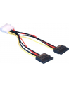 KABEL SATA ZASIL. MOLEX( M)->SATA(F)X2 10CM - nr 30