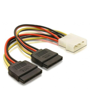 KABEL SATA ZASIL. MOLEX( M)->SATA(F)X2 10CM nr 2