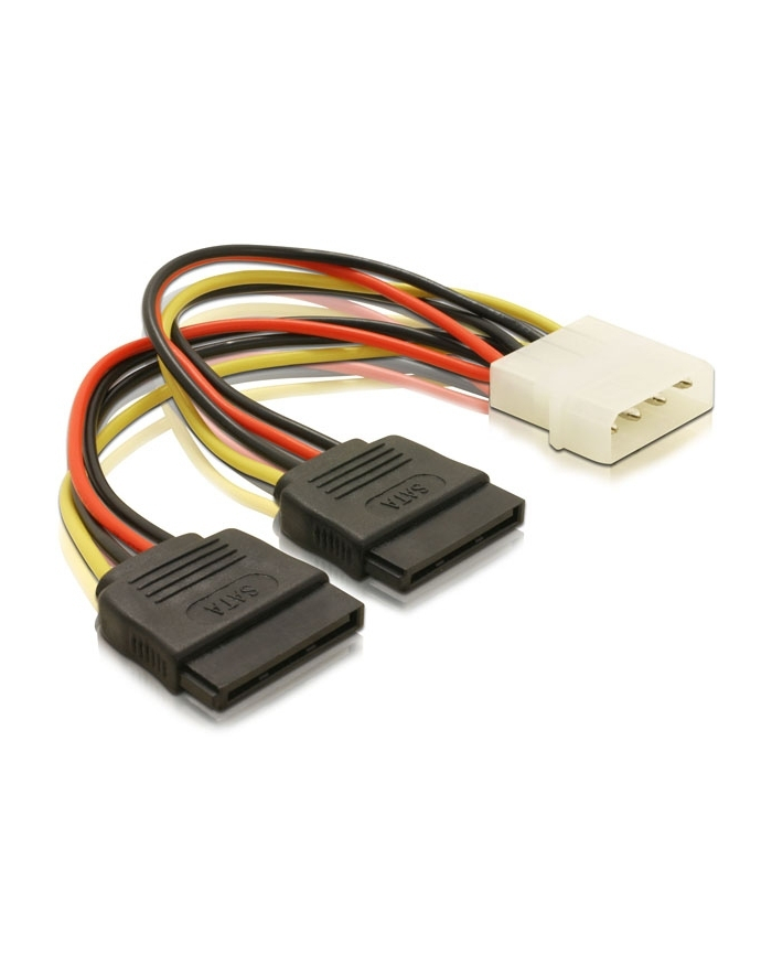 KABEL SATA ZASIL. MOLEX( M)->SATA(F)X2 10CM główny