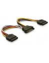 KABEL SATA ZASILAJACY(M) ->2x SATA(F) 15CM - nr 12