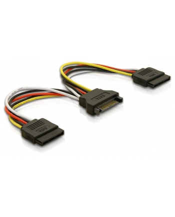 KABEL SATA ZASILAJACY(M) ->2x SATA(F) 15CM nr 1