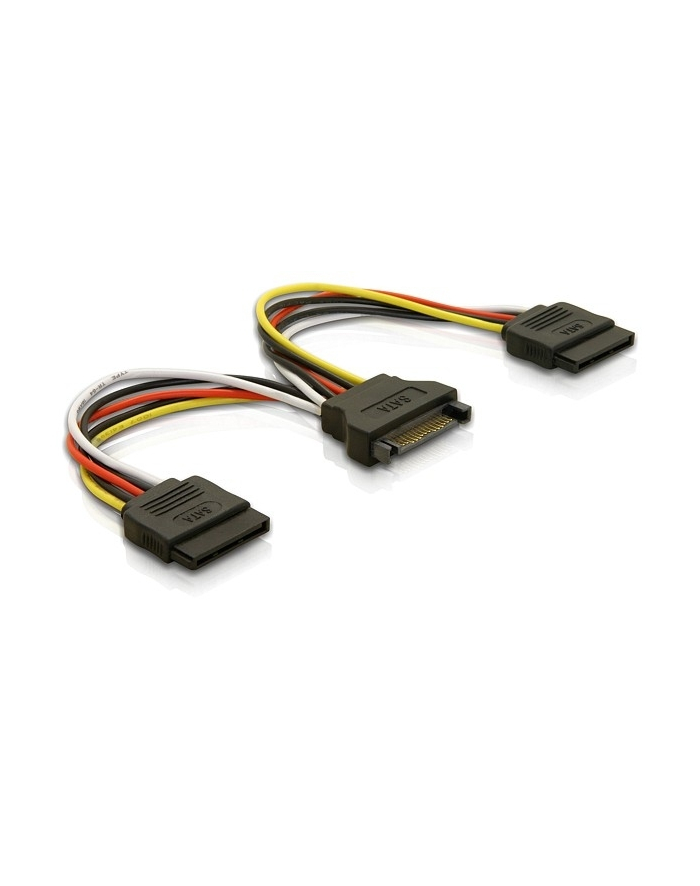 KABEL SATA ZASILAJACY(M) ->2x SATA(F) 15CM główny