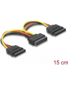 KABEL SATA ZASILAJACY(M) ->2x SATA(F) 15CM - nr 27