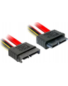Przedłużacz SATA SLIMLINE+ZASILANIE (M/F) 30CM - nr 6