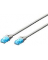 Patch cord kat.5e UTP, CU, AWG 26/7, szary 0,5m - nr 21