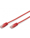 Patch cord kat.5e UTP, CU, AWG 26/7, czerwony 1m - nr 5