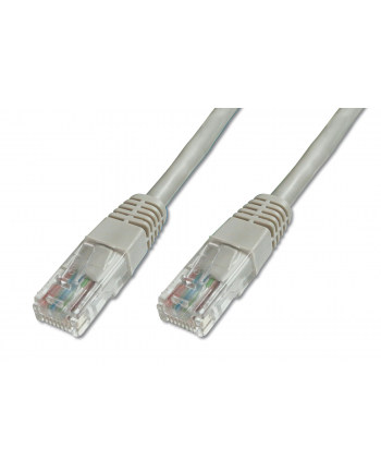 Patch cord kat.5e UTP, CU, AWG 26/7, szary 1m