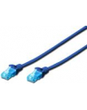 Patch cord kat.5e UTP, CU, AWG 26/7, niebieski 3m - nr 12