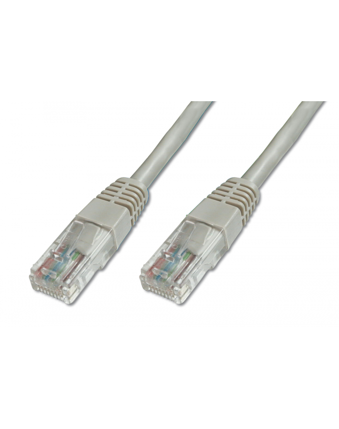 Patch cord kat.5e UTP, CU, AWG 26/7, szary 3m główny