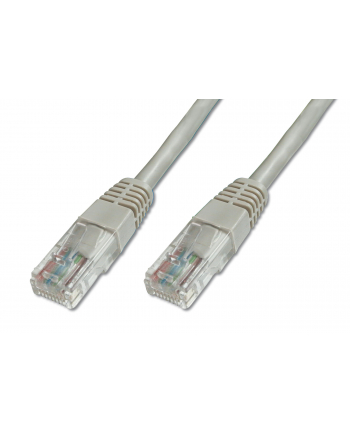 Patch cord kat.5e UTP, CU, AWG 26/7, szary 10m