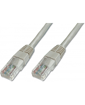 Patch cord kat.5e UTP, CU, AWG 26/7, szary 10m