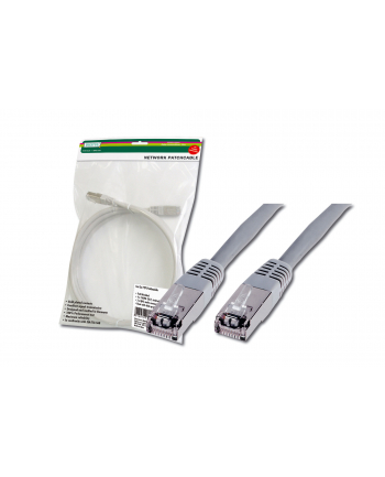 Patch cord kat.5e FTP, CU, AWG 26/7, szary 2m