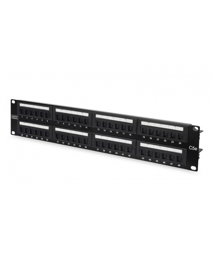 Patch panel 48 portowy 19'''', kat.5e nieekranowany UTP główny