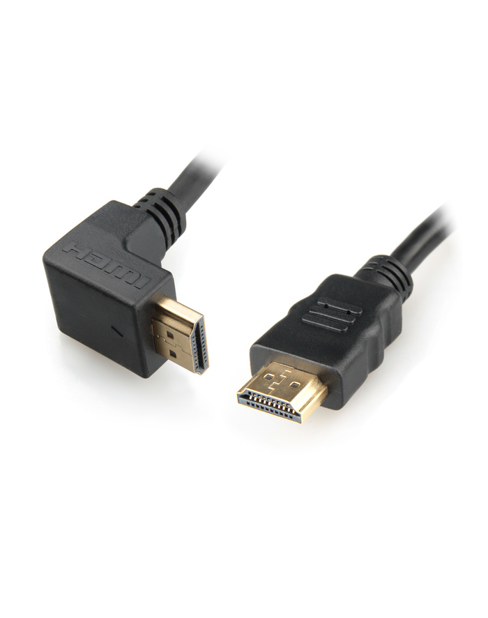 Kabel HDMI-HDMI V1.4 3D TV 4.5M Katowy 90'' główny